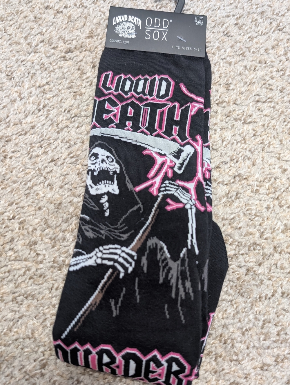 💀 Liquid Death Odd Sox Crew Socks